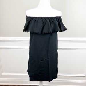 NEW Colleen Lopez Palm Paradise Black Off-the-Shoulder Dress size XS